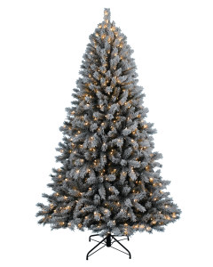 flocked artificial christmas tree EQuy
